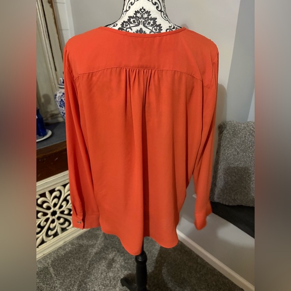 Women's coral size XL long sleeve Blouse - Picture 5 of 6